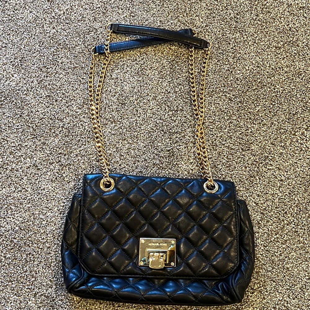 Michael Kors Quilted leather gold bag